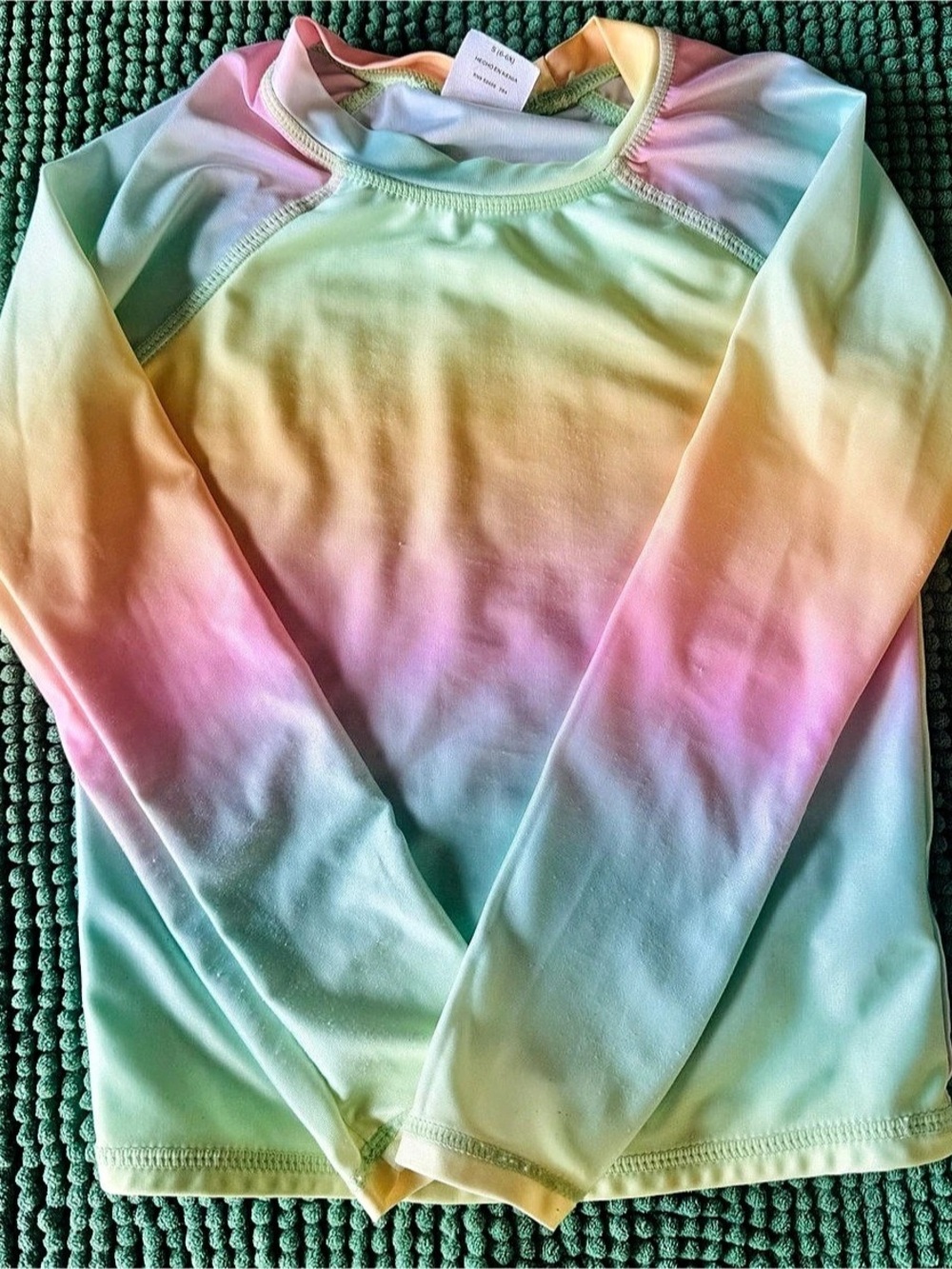Wonder Nation Girls Tie-Dye Rashguard Size Small Like New